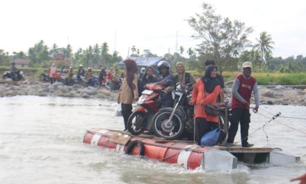Jembatan Darurat di Anduriang Hanyut Di Sapu Banjir